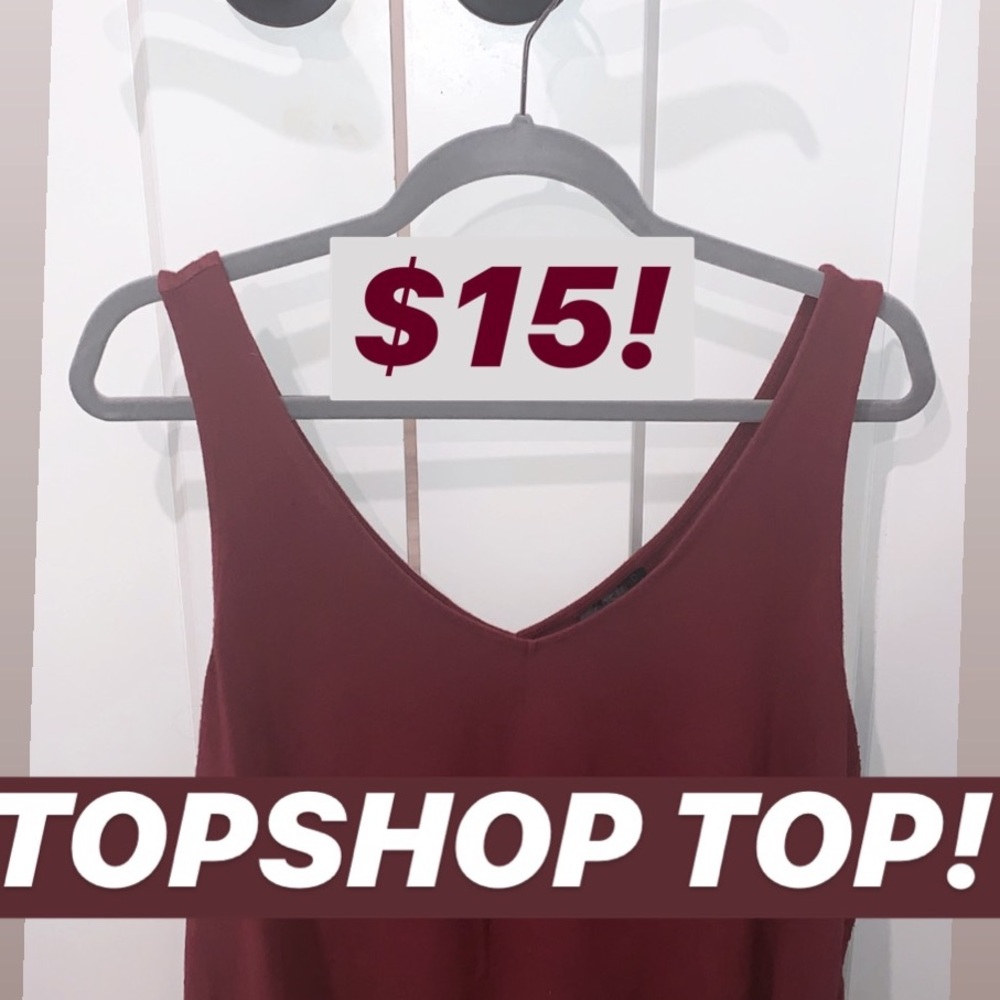 Maroon TOPSHOP tank top